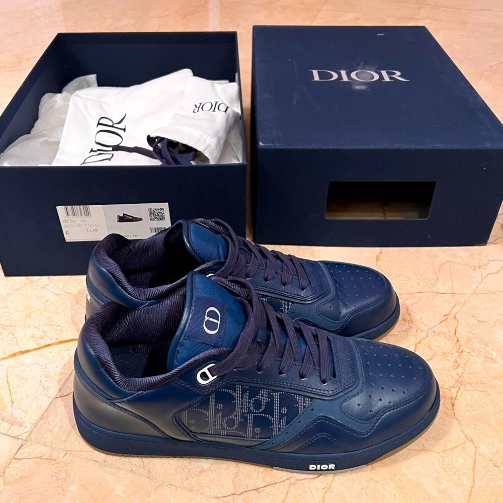 Dior B27 Low navy sneakers